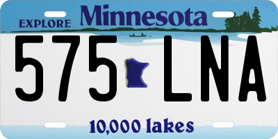 MN license plate 575LNA