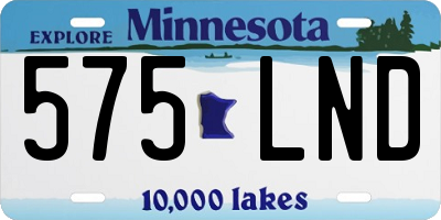 MN license plate 575LND