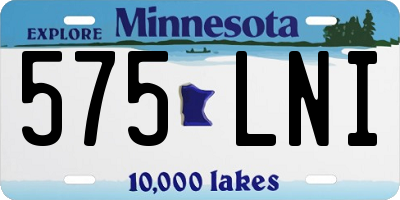 MN license plate 575LNI