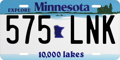 MN license plate 575LNK