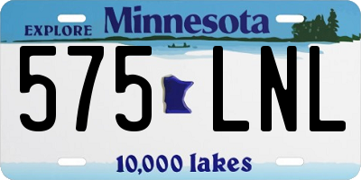 MN license plate 575LNL