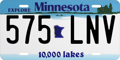 MN license plate 575LNV