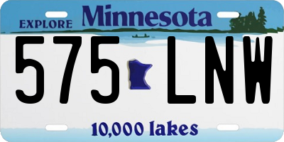 MN license plate 575LNW