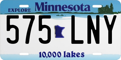 MN license plate 575LNY