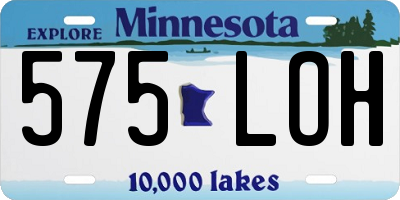 MN license plate 575LOH