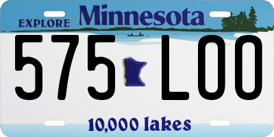 MN license plate 575LOO