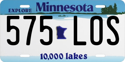 MN license plate 575LOS