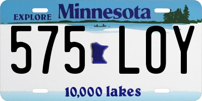 MN license plate 575LOY