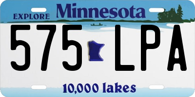 MN license plate 575LPA