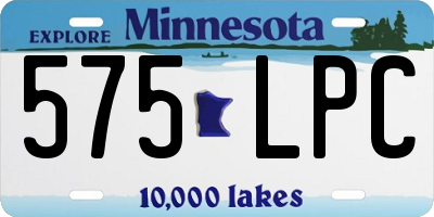 MN license plate 575LPC