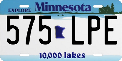 MN license plate 575LPE