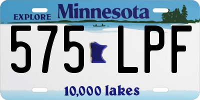 MN license plate 575LPF
