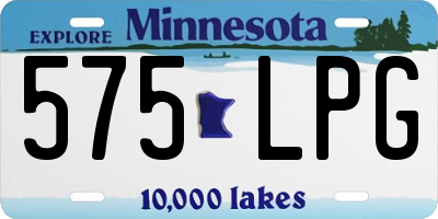 MN license plate 575LPG