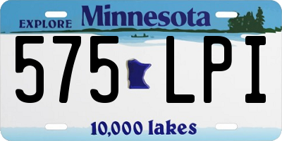 MN license plate 575LPI