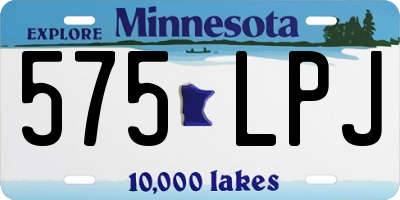 MN license plate 575LPJ
