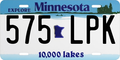 MN license plate 575LPK
