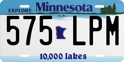 MN license plate 575LPM