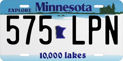 MN license plate 575LPN