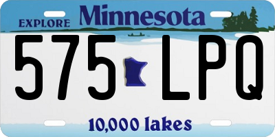 MN license plate 575LPQ