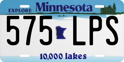 MN license plate 575LPS