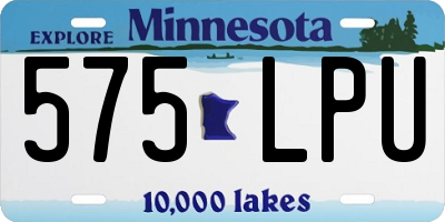 MN license plate 575LPU