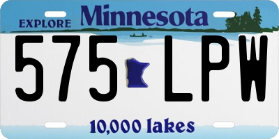 MN license plate 575LPW