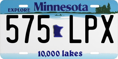 MN license plate 575LPX