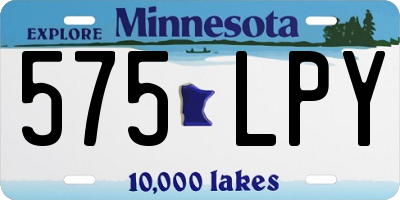 MN license plate 575LPY