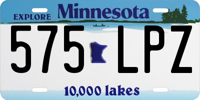 MN license plate 575LPZ