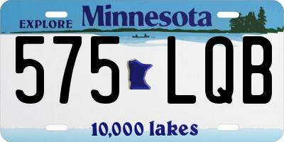 MN license plate 575LQB