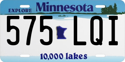 MN license plate 575LQI