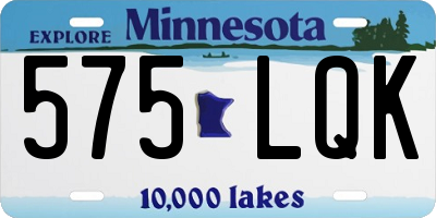 MN license plate 575LQK
