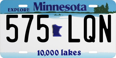 MN license plate 575LQN
