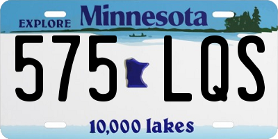 MN license plate 575LQS