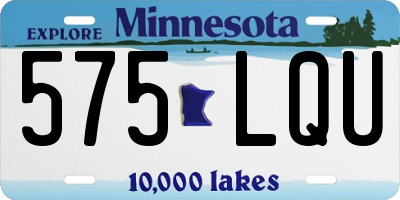 MN license plate 575LQU