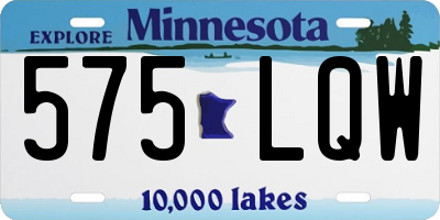 MN license plate 575LQW