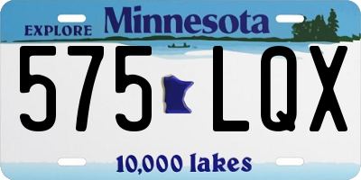 MN license plate 575LQX
