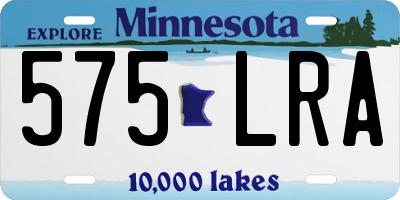 MN license plate 575LRA