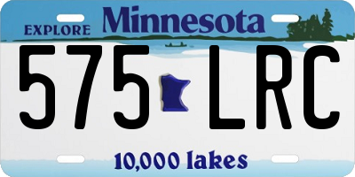 MN license plate 575LRC