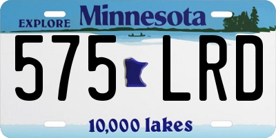 MN license plate 575LRD