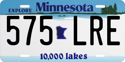 MN license plate 575LRE