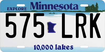MN license plate 575LRK