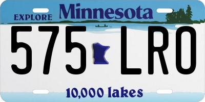 MN license plate 575LRO