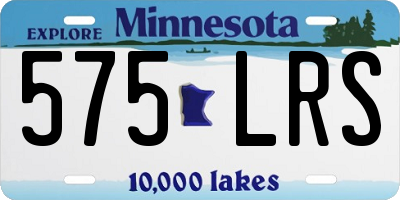 MN license plate 575LRS