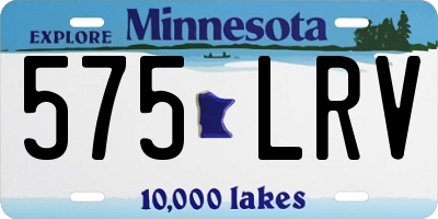 MN license plate 575LRV