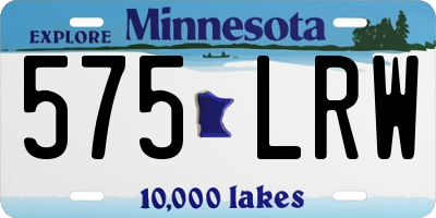 MN license plate 575LRW