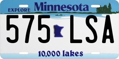 MN license plate 575LSA