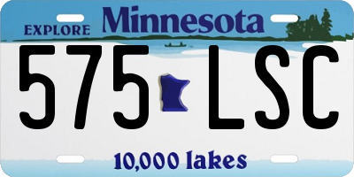 MN license plate 575LSC