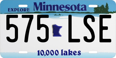 MN license plate 575LSE