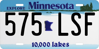 MN license plate 575LSF